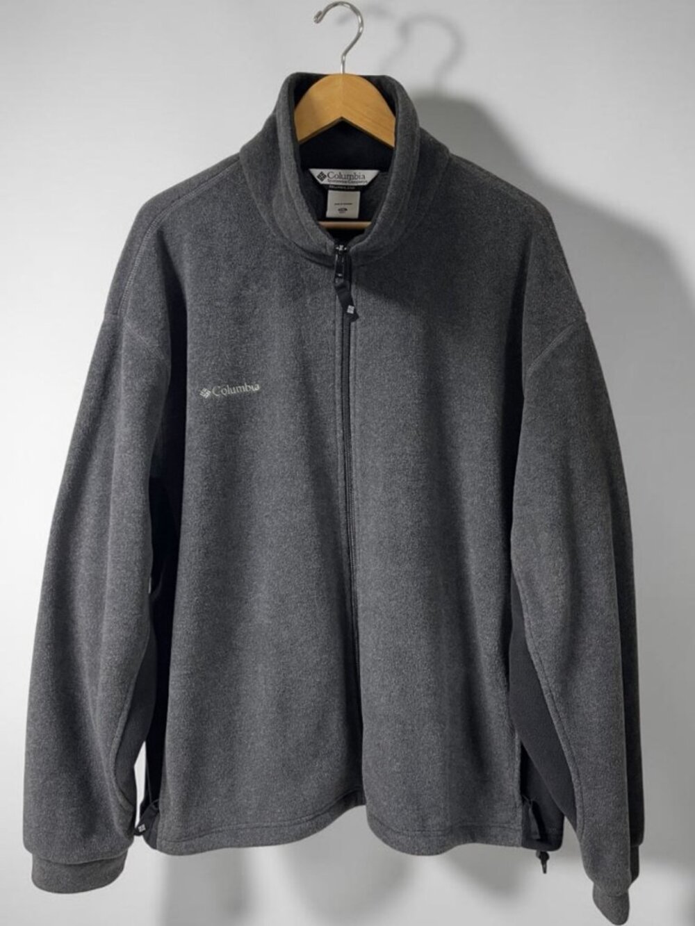 Columbia Men’s Charcoal Gray Full‑Zip Fleece Jacket Size XXL